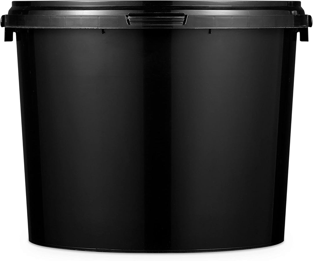 BenBow Eimer mit Deckel 10l schwarz - lebensmittelecht, stabil, luftdicht, auslaufsicher, geruchsneu