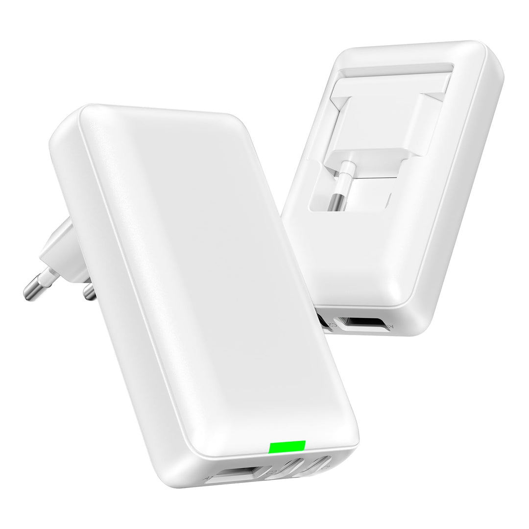 USB Ladegerät Flach,3 Ports USB C Stecker Abgewinkelt,Flaches Netzteil mit 20W PD Schnellladegerät,F