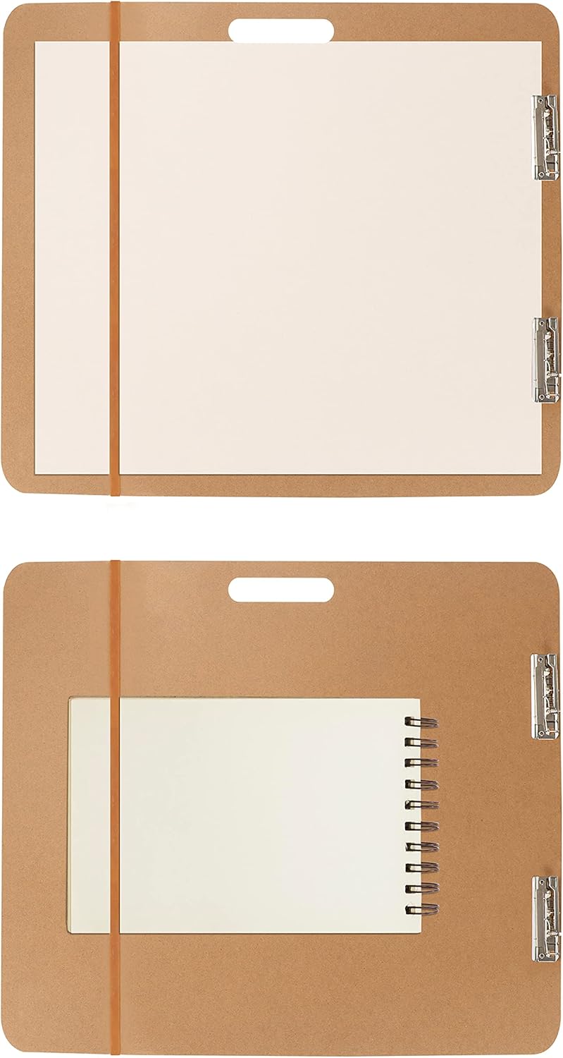 Kurtzy Grosses Holz Klemmbrett für Künstler – 66 x 58,3 cm – Tragbare Klemmbrett Tafel mit Griff & D