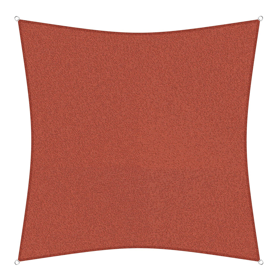 sunprotect 83213 Professional Sonnensegel, 3 x 3 m, Quadrat, Wind- & wasserdurchlässig, rot 3 x 3 m