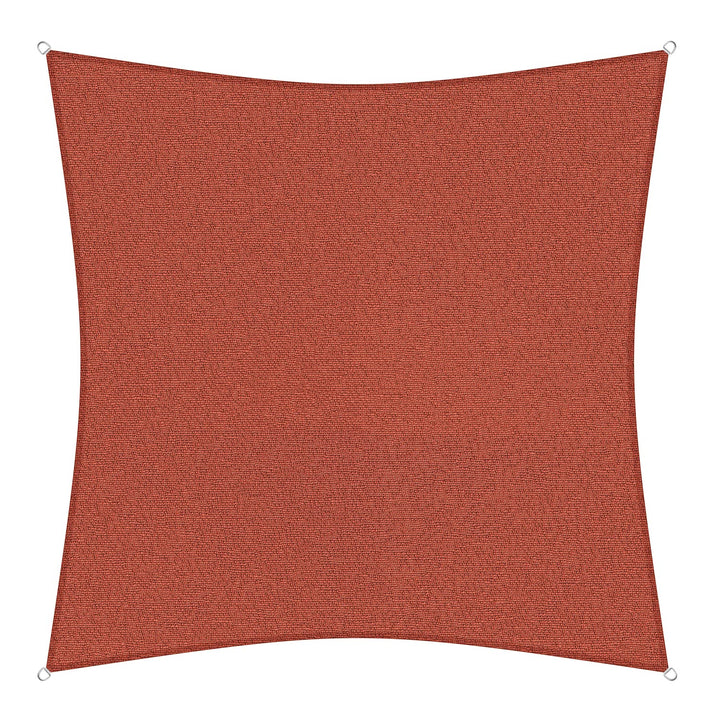 sunprotect 83213 Professional Sonnensegel, 3 x 3 m, Quadrat, Wind- & wasserdurchlässig, rot 3 x 3 m