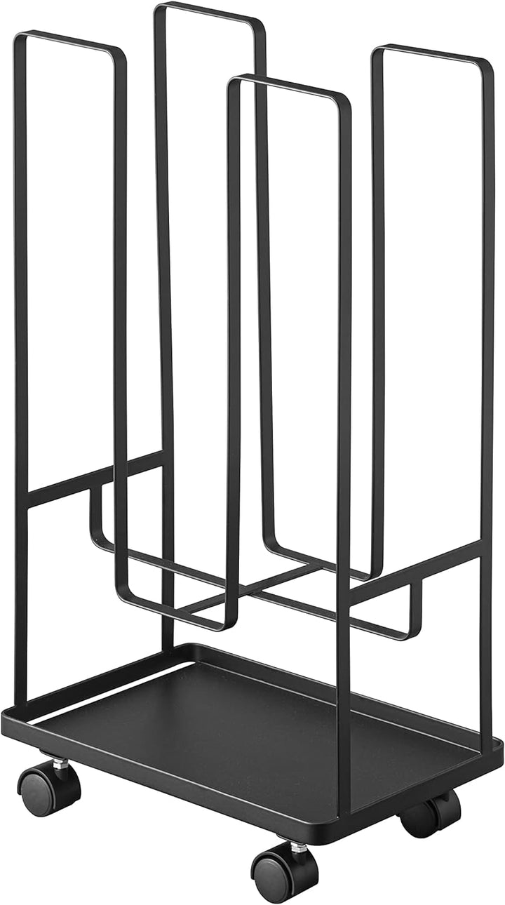 Yamazaki TOWER 5761 Karton Organizer, Schwarz, Stahl, L 20 x B 30 x H 54,5cm, Schwarz