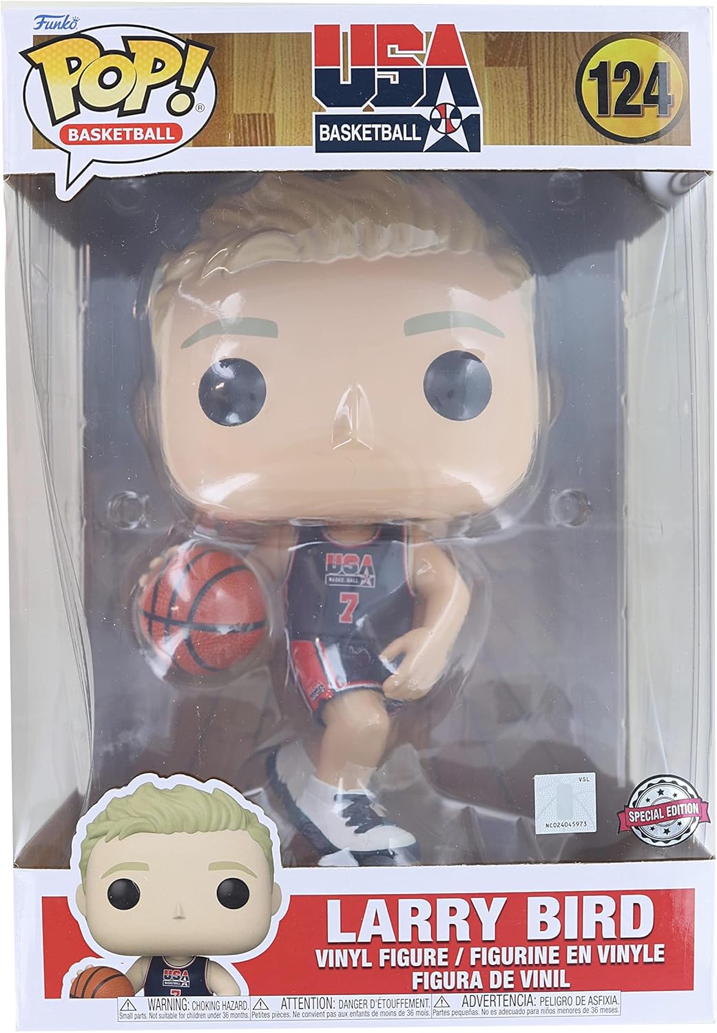 Funko Basketball Super Sized Jumbo POP! Vinyl Figur Larry Bird (Team USA) 25 cm