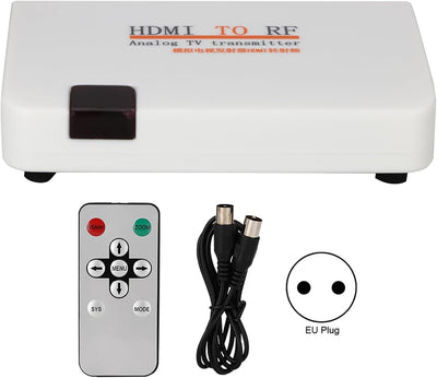 HDMI-HF-Modulator HDMI-zu-HF-Koaxialkonverter Koax-Adapter 1080P-Analog-TV-Sender für DVD-Spielkonso
