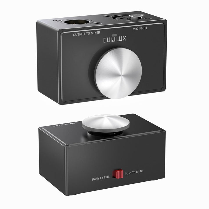 Cubilux XLR Mikrofon Stummtaste mit Momentfunktion, umschaltbar zwischen Push to Talk (PTT) und Push