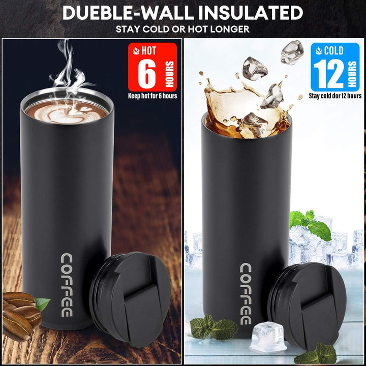 lalafancy Thermobecher 350ml/500ml Kaffeebecher-to-go, Isolierbecher Edelstahl Travel Mug Wiederverw