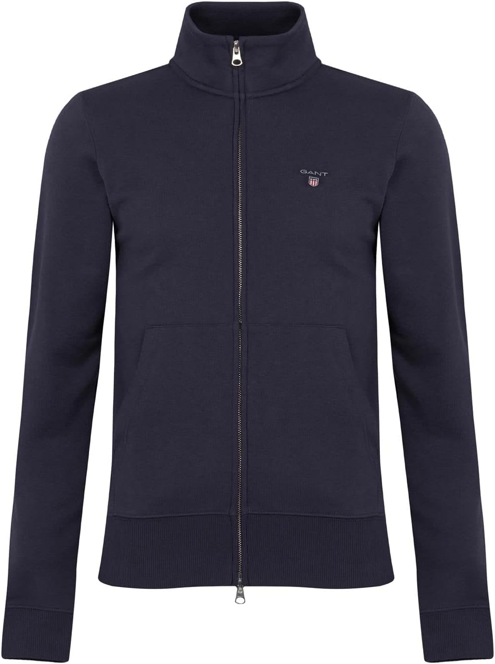 GANT Herren Full Zip Cardigan ORIGINAL Strickjacke MIT REIssVERSCHLUSS XS Evening Blue, XS Evening B