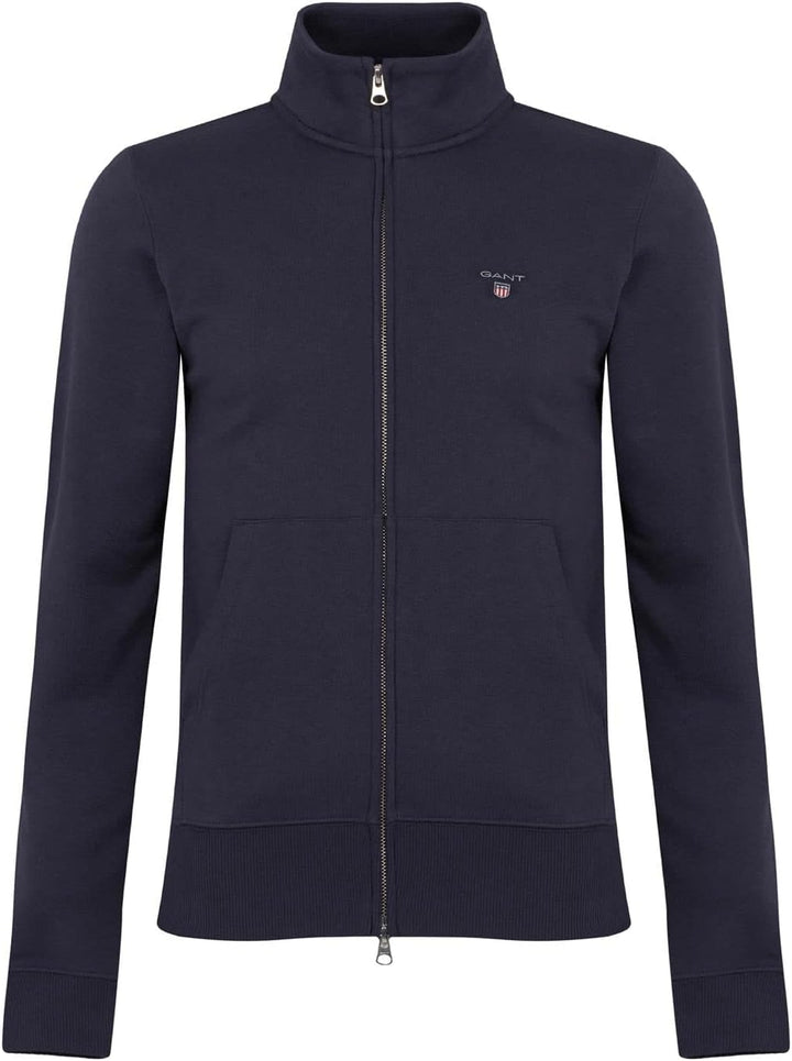 GANT Herren Full Zip Cardigan ORIGINAL Strickjacke MIT REIssVERSCHLUSS XS Evening Blue, XS Evening B