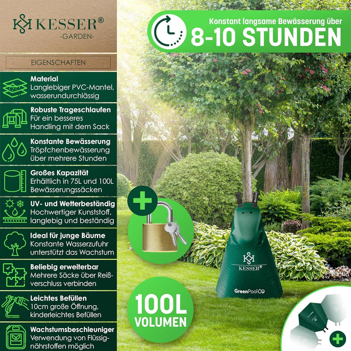 KESSER® Baum-Bewässerungssack 6er Set 100L Wassersack, Baumbewässerungsbeutel, PVC-Tasche langlebig