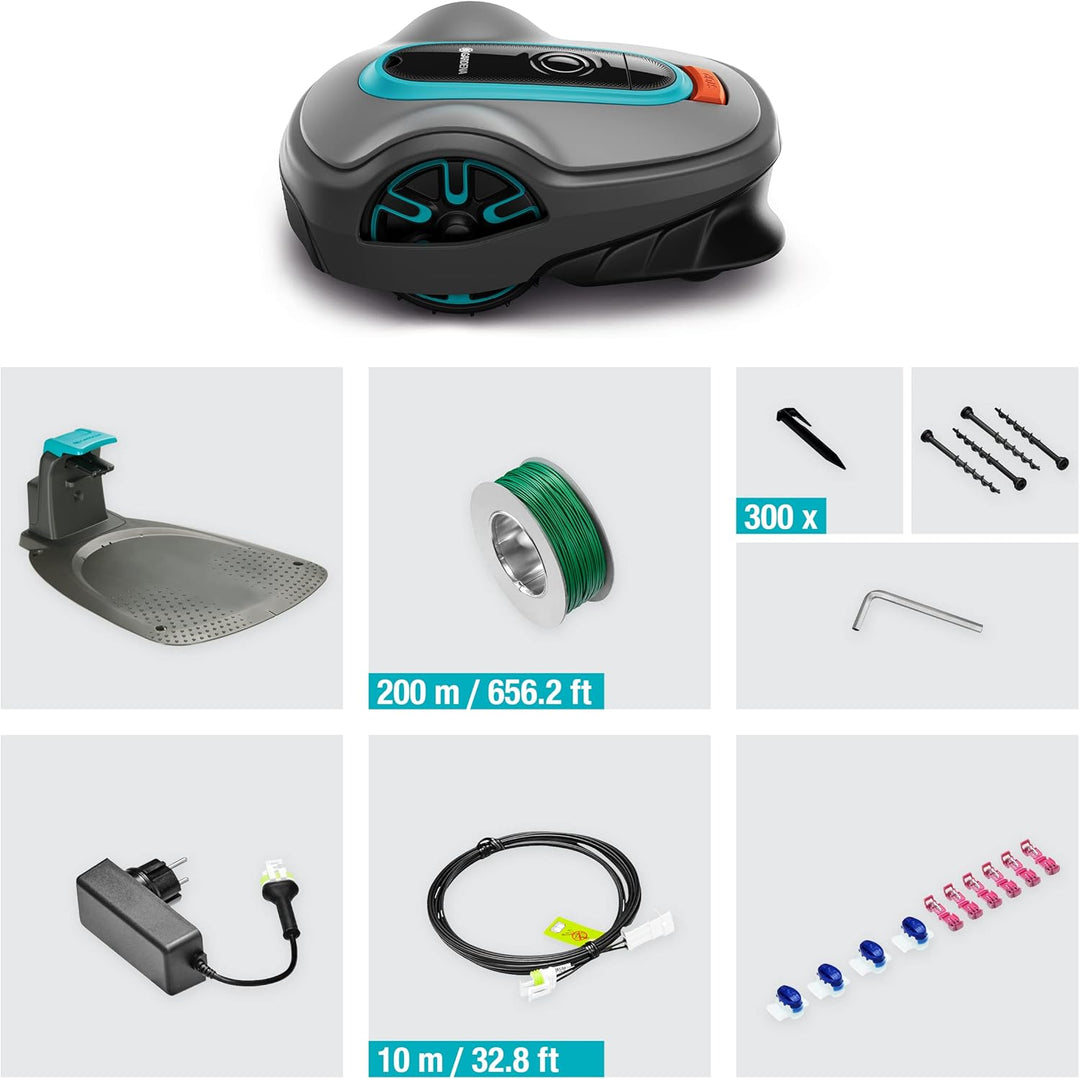 Gardena SILENO life: Mähroboter für Rasenflächen bis 1000 m², Bluetooth-App bedienbar, Easy-Passage-