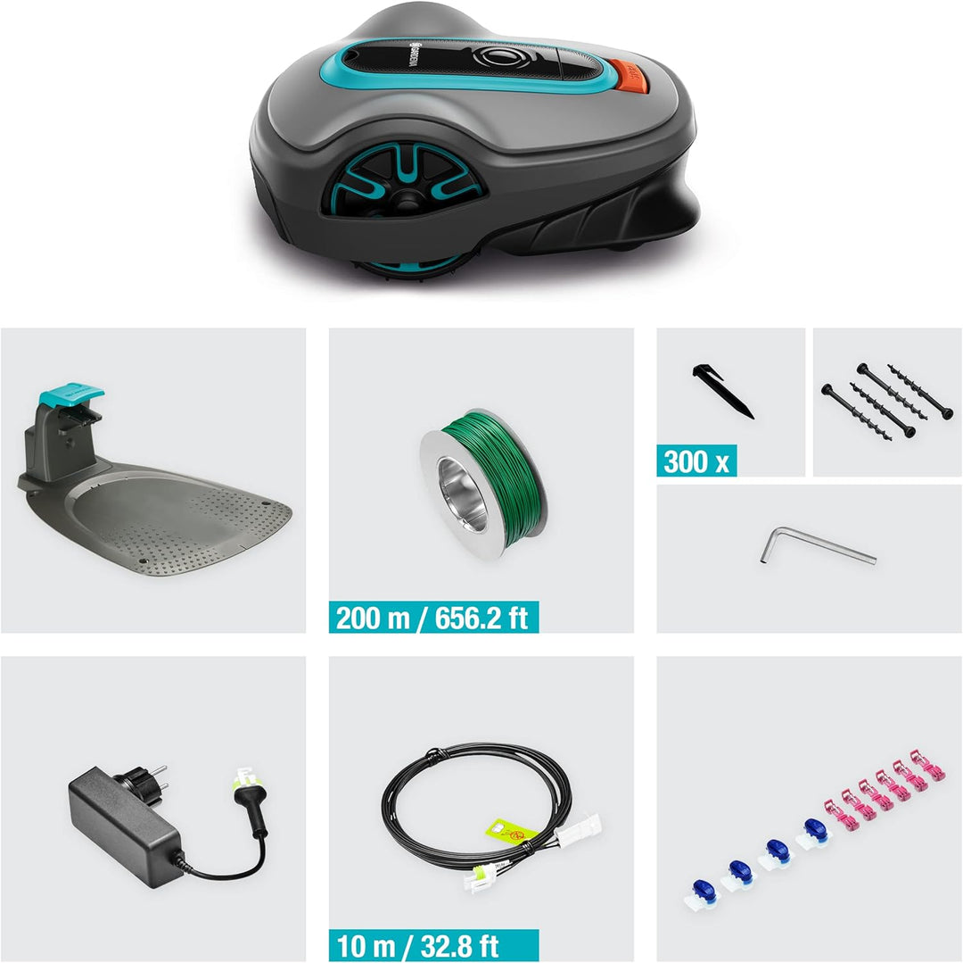 Gardena SILENO life: Mähroboter für Rasenflächen bis 750 m², Bluetooth-App bedienbar, Easy-Passage-F