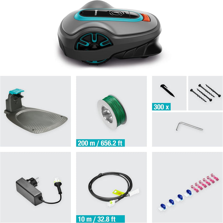 Gardena SILENO life: Mähroboter für Rasenflächen bis 750 m², Bluetooth-App bedienbar, Easy-Passage-F