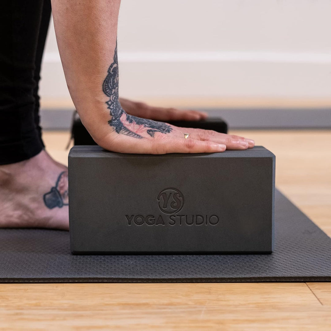 Yoga Studio Yoga-Block aus hochdichtem EVA-Schaumstoff, Doppelpack, rutschfest, abgeschrägte Kanten,