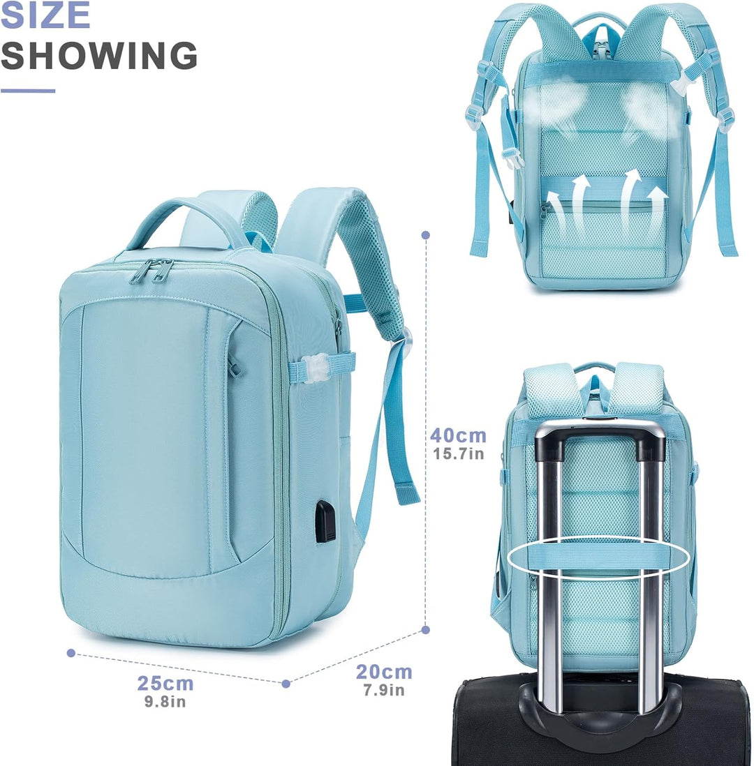 YOODI Reiserucksack Handgepäck Flugzeug 40x20x25 Ryanair Erweiterbarer 14 Zoll Laptop Rucksack Reise