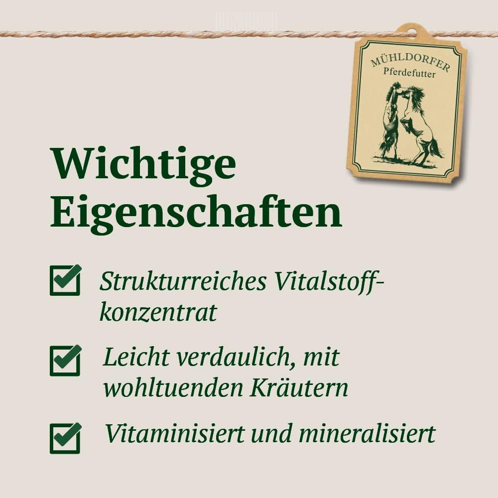Mühldorfer Struktur Equichamp - 20 kg - Vitalstoffkonzentrat mit wohltuenden Kräutern - Strukturreic