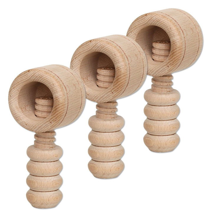 Dekohelden24 3 Stück Holz Nussknacker hochwertige Handarbeit, ca. 12 cm