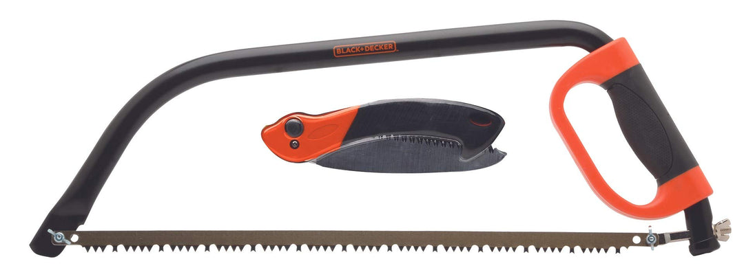 Black + Decker 53,3 cm Bogen 19,1 cm Klappsäge & Astsäge, schwarz/orange