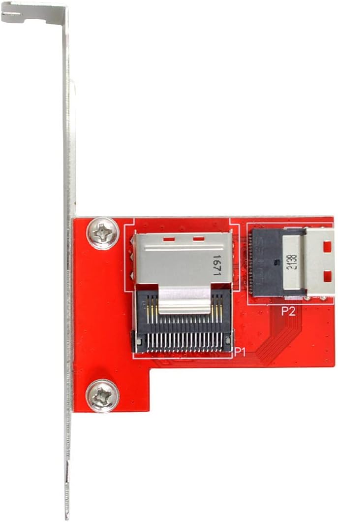 CY PCI-Express 4.0 Slimline SAS SFF-8654 auf Mini SAS SFF-8087 PCBA Buchse Adapter mit Halterung Red