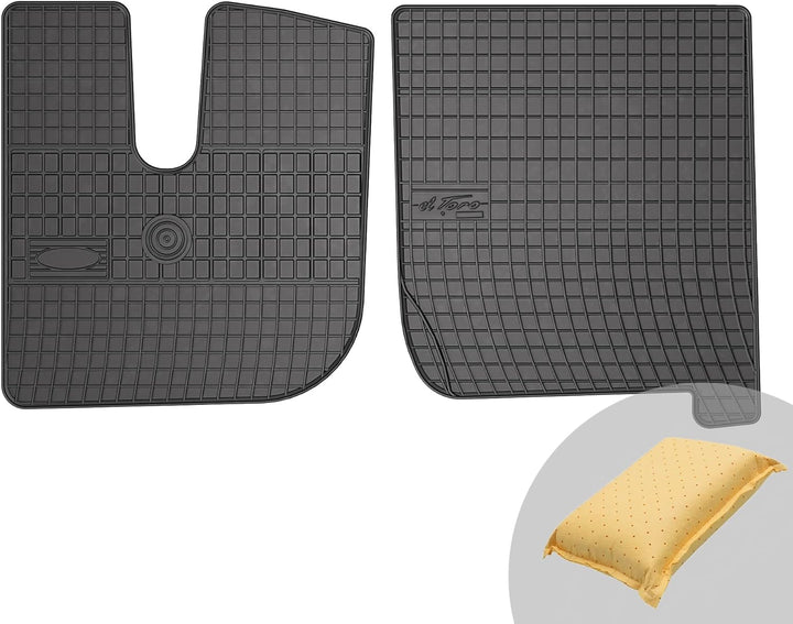 FROGUM EL Toro Gummimatten Ganzjähriges-Set von Autofussmatte Auto Fussmatten für Iveco Stralis ab 2