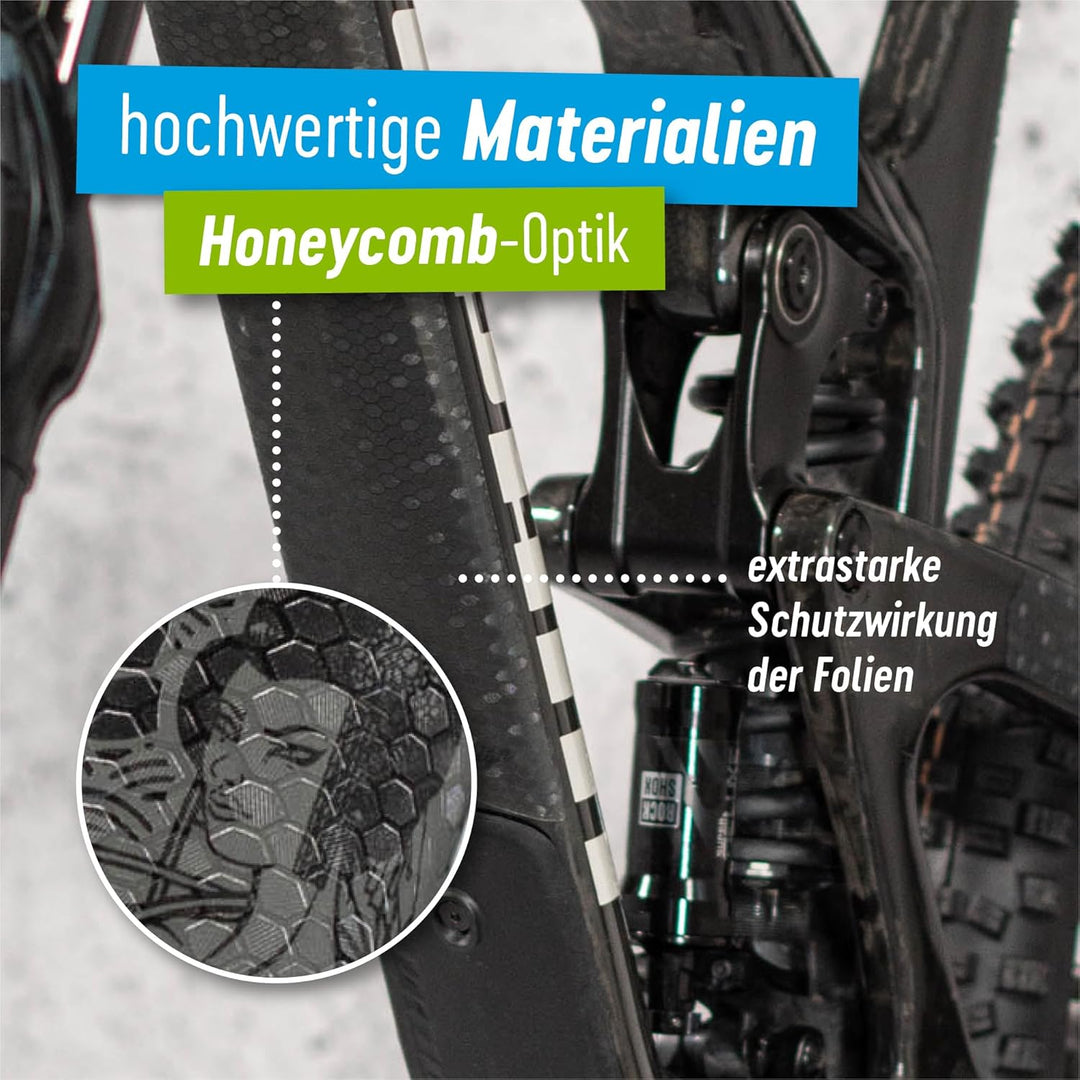 Riesel Design® Frame:Tape 3000 Fahrrad Rahmenschutz - Stylische Fahrrad Schutzfolie / 17 Selbstklebe