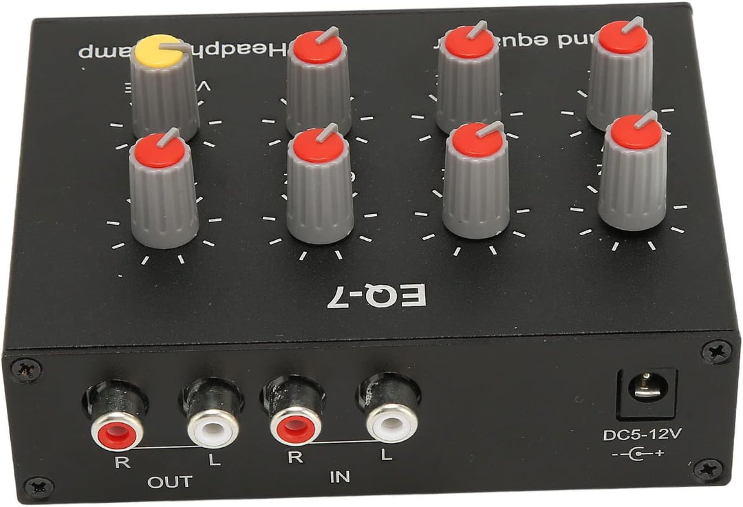 7-Band-Sound-Equalizer, DC5V-12V RCA-Ausgang, 12 DB Hohe Basseinstellung, Digitaler Zweikanal-Equali