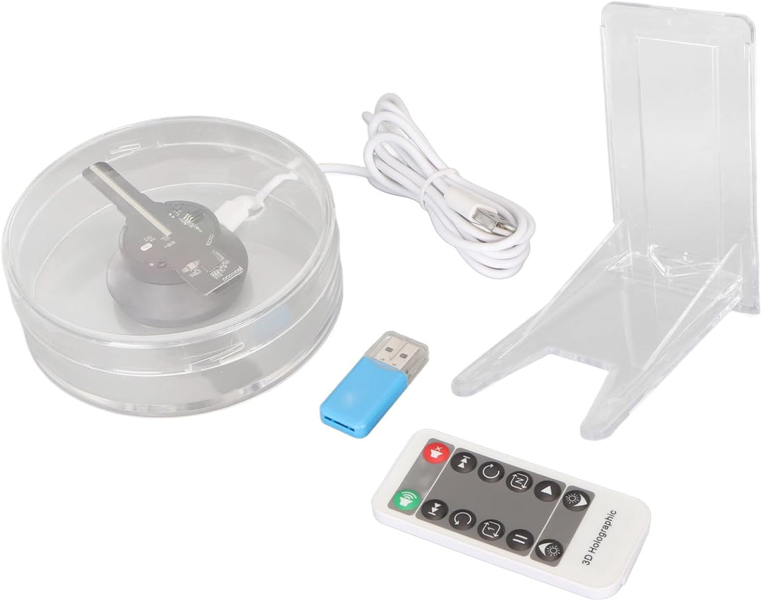 3D Hologramm Ventilator, WiFi Projektor, Hologramm Ventilator, 3,3 Zoll Display, WiFi APP Fernbedien