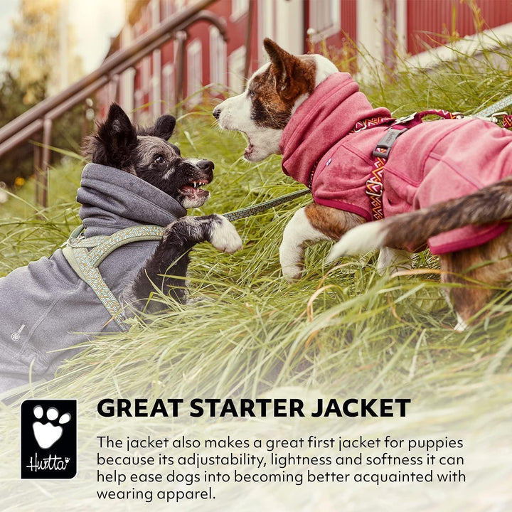Hurtta Razzle-Dazzle Midlayer Jacke für Hunde, verstellbar, wendbar, Pull On, unter Regenmänteln und