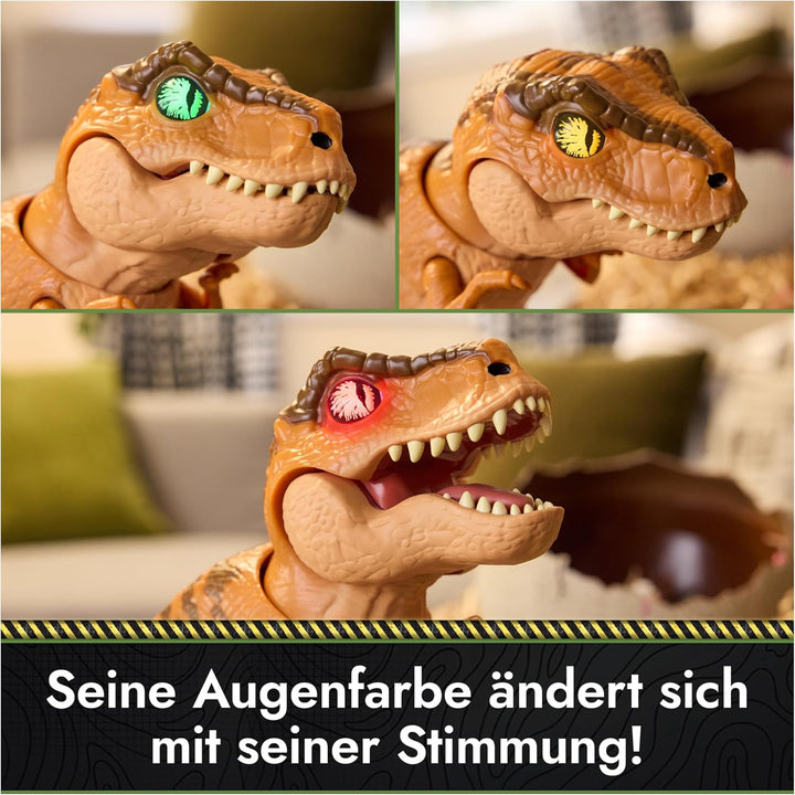 Primal Hatch, Jurassic World, Interaktiver T-Rex im Ei, 100+ Soundeffekte und Reaktionen, Spielzeug