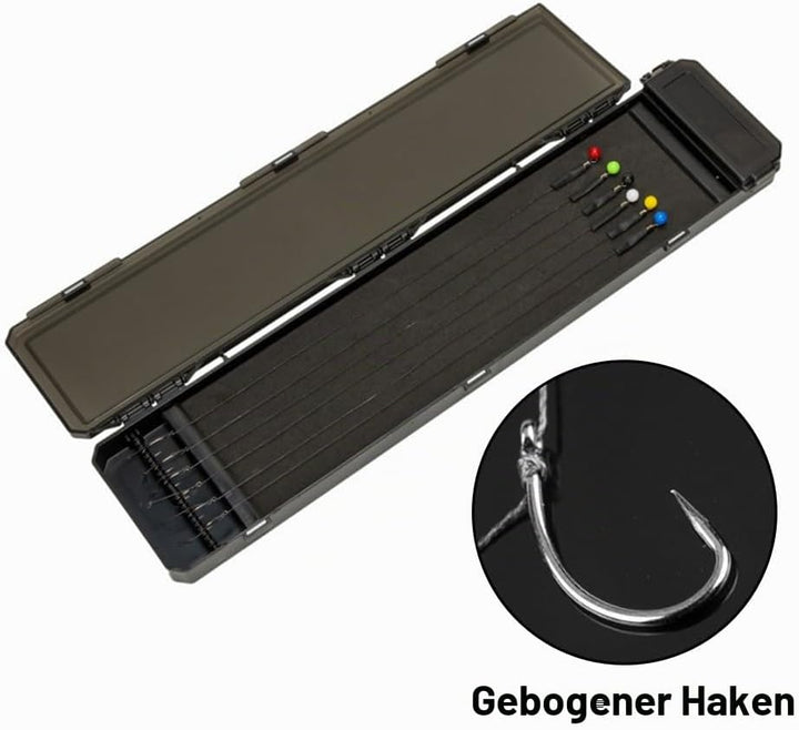 Stiff Hair Rig Box, Magnetischer Angelhaken Aufbewahrungskoffer, Karpfen Angelschnur Behälter mit Or