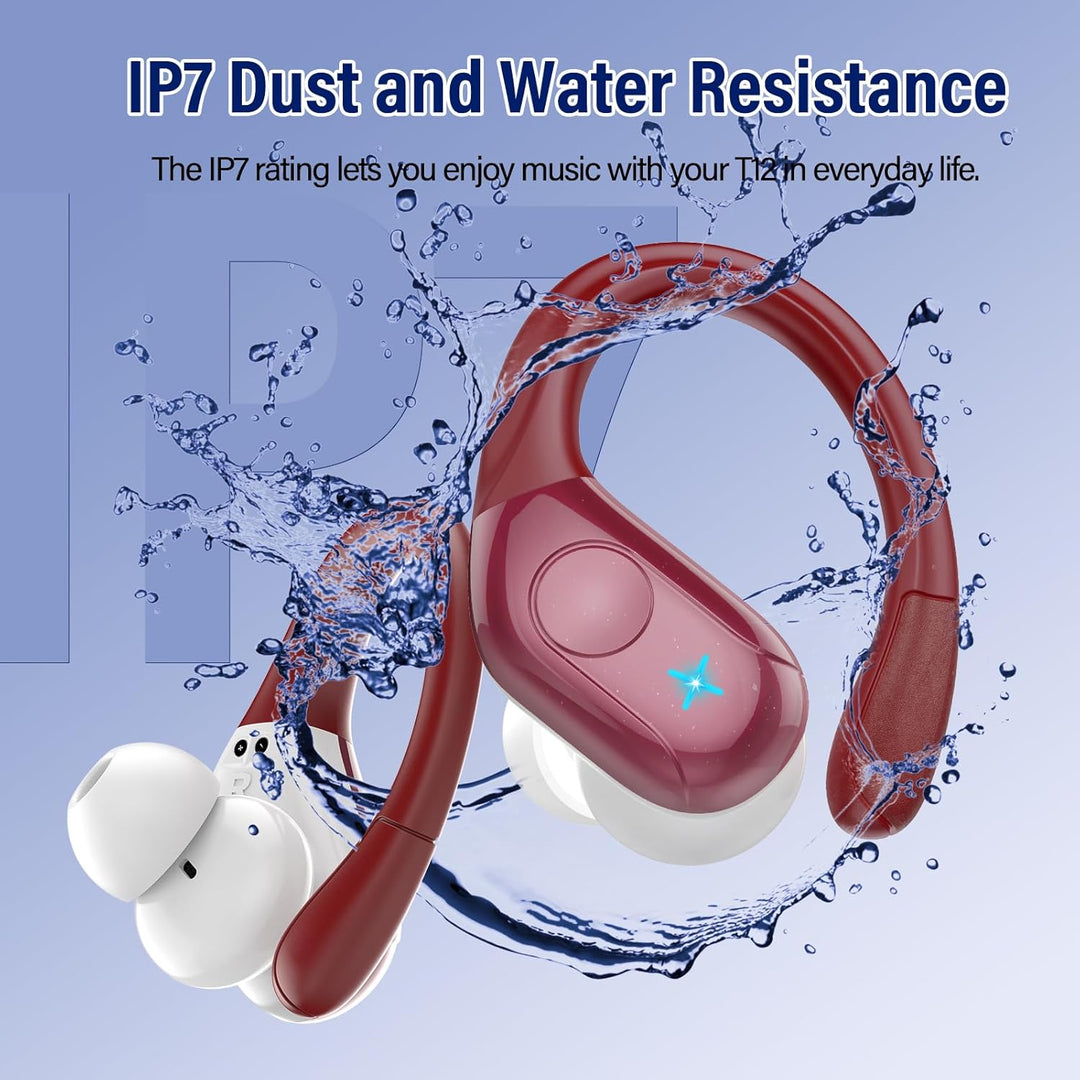 Bluetooth Kopfhörer Sport, 75H, In Ear Kopfhörer Kabellos Bluetooth 5.4, HiFi Stereo, Ohrhörer mit 4