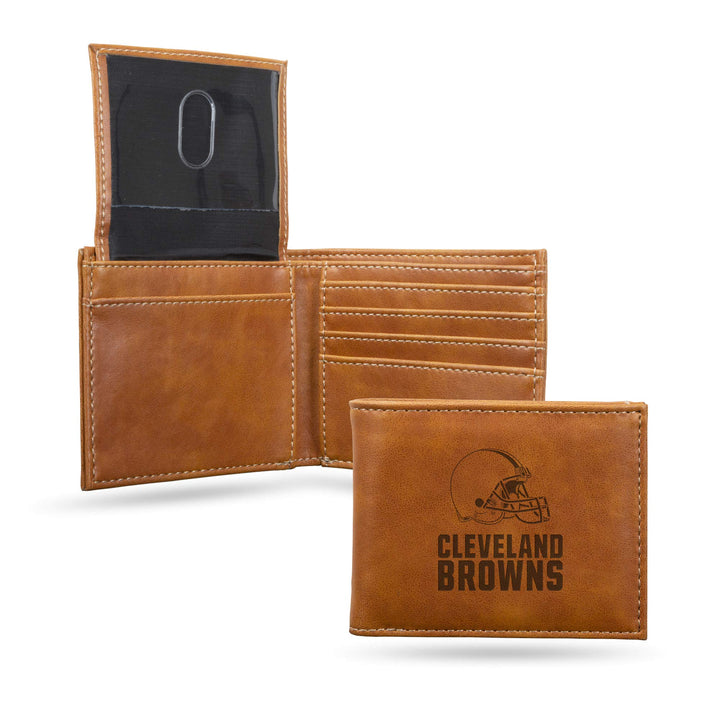 Rico Industries NFL Geldbörse mit Lasergravur, Braun Cleveland Browns, Cleveland Browns