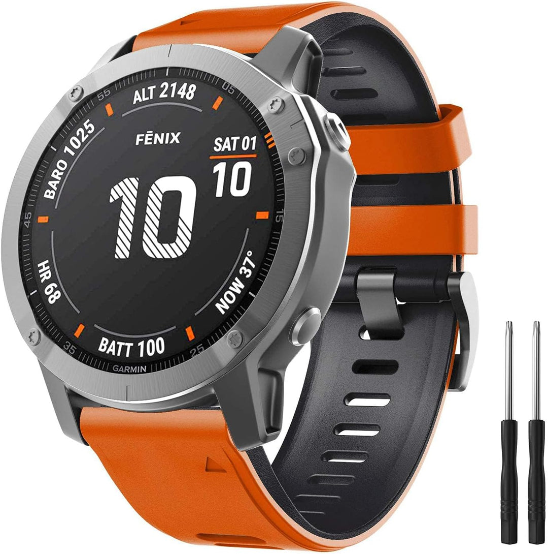 NotoCity Armband für Garmin Fenix 6x/6x Pro/5x/5x Plus/7x/7x Pro, Quickfit 26mm Uhrenarmband für Gar