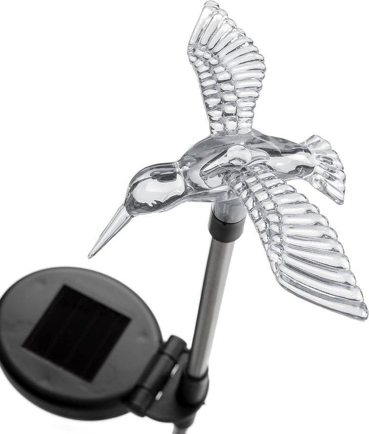 Bonetti 4er Set LED Solar Gartenstecker - Solarstecker mit Farbwechsel (Schmetterling, Libelle, Blum
