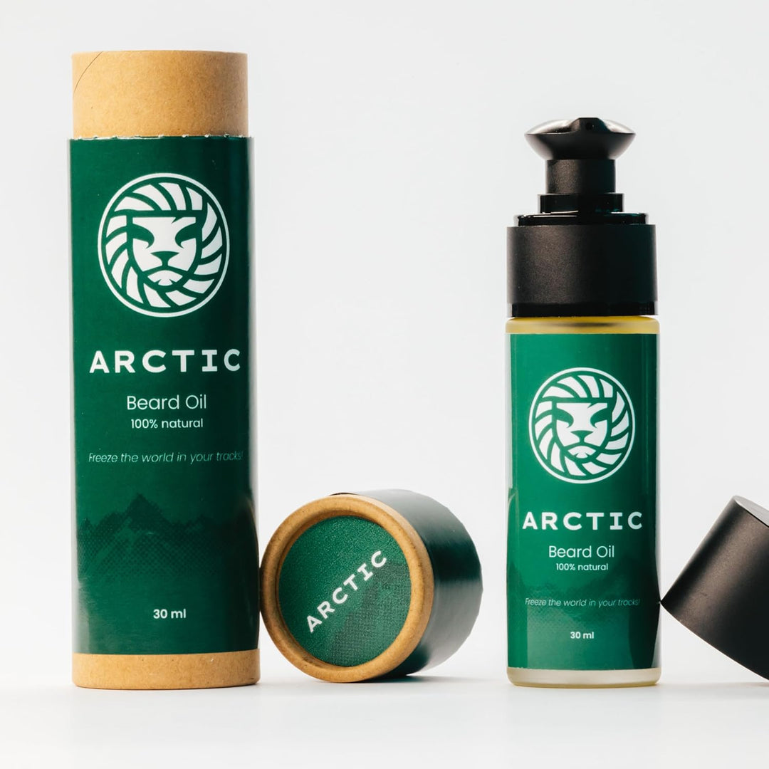 Arctic Bartöl für Männer – Veganes Bartpflegeöl mit Minz-Zitrus Duft – Kühlt & beruhigt – Gegen Juck