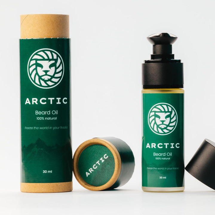 Arctic Bartöl für Männer – Veganes Bartpflegeöl mit Minz-Zitrus Duft – Kühlt & beruhigt – Gegen Juck