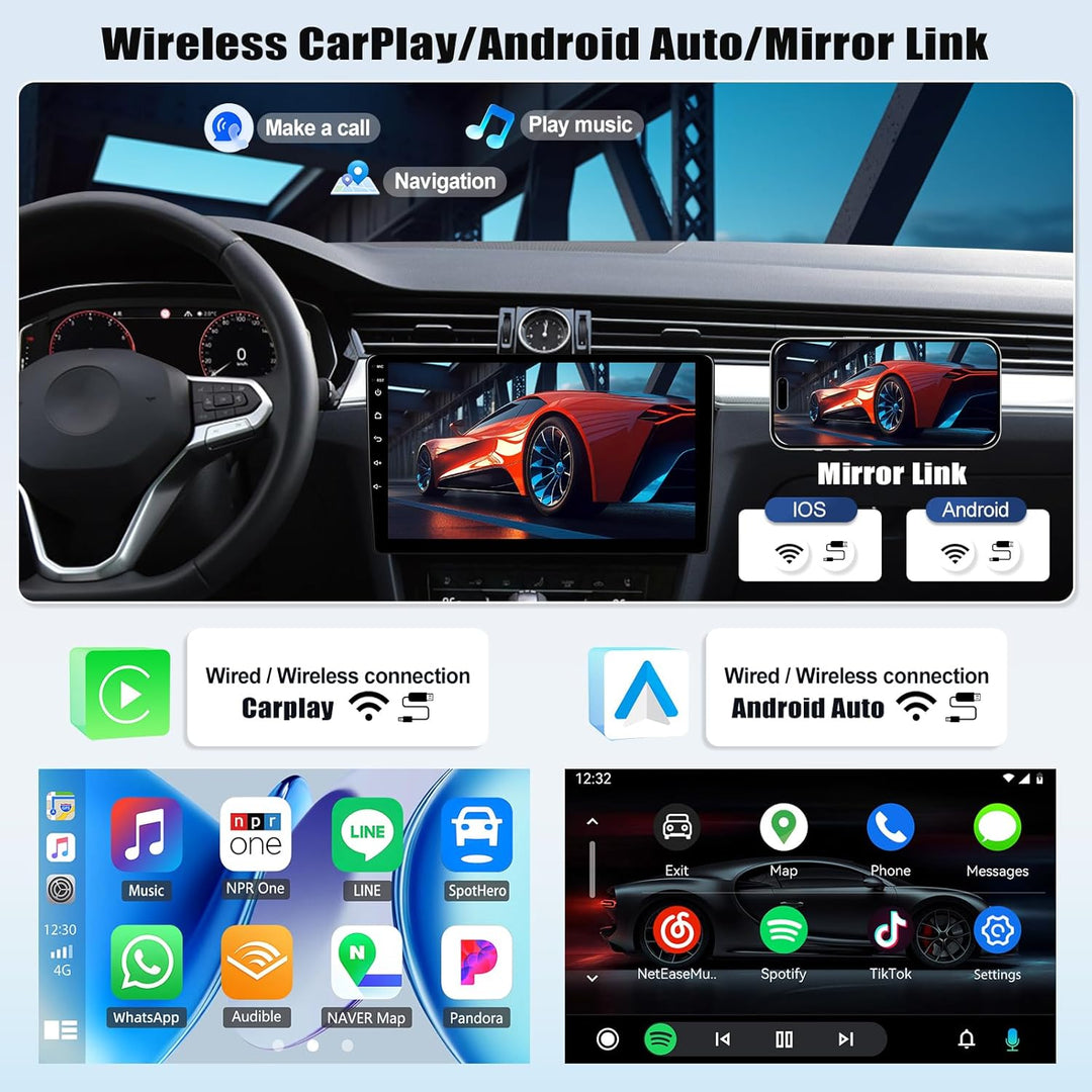 Qualcomm 4G+64G 8Kern CAMECHO Android 15 Autoradio für Mercedes Benz Smart Fortwo 2005-2010 mit Carp