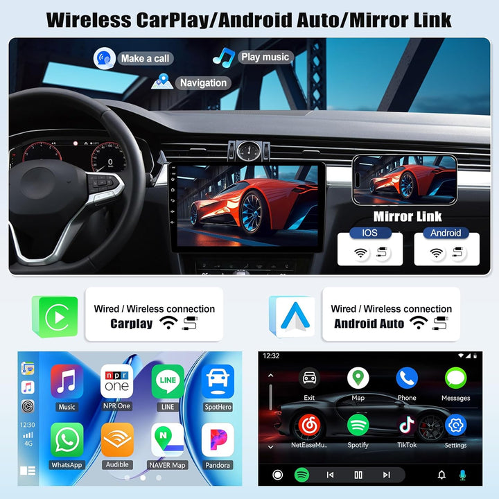 Qualcomm 4G+64G 8Kern CAMECHO Android 15 Autoradio für Mercedes Benz Smart Fortwo 2005-2010 mit Carp