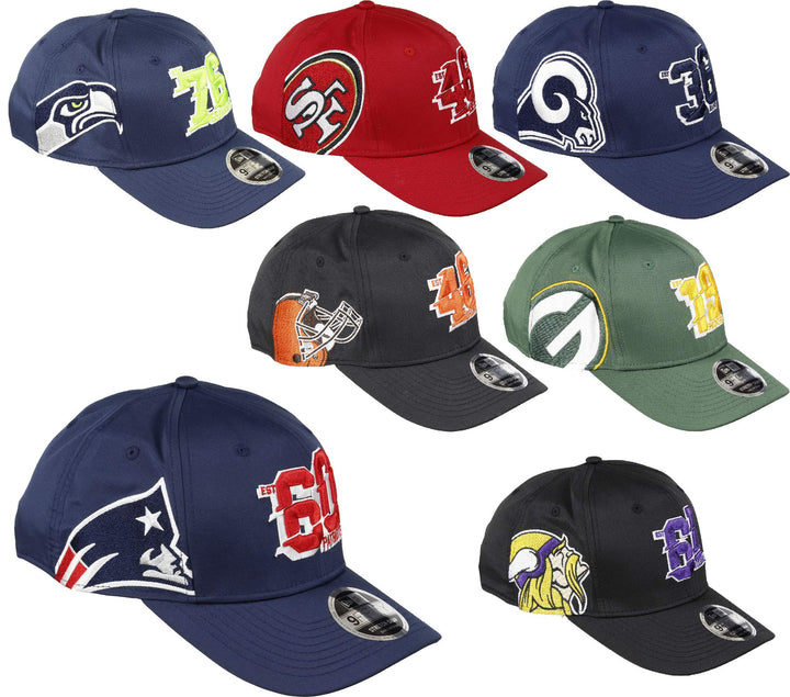 New Era NFL Cap 9fifty verstellbar Snapback Sideline American Football 2019 2020 Vikings-Black S-M,