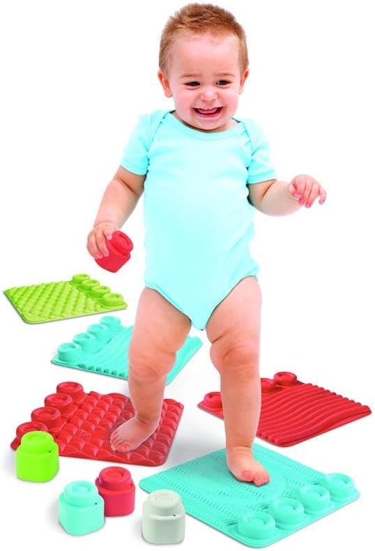 Clementoni 17352 Soft Clemmy Sensorische Krabbeldecke für Babys Bausteine für Kleinkinder ab 10 Mona