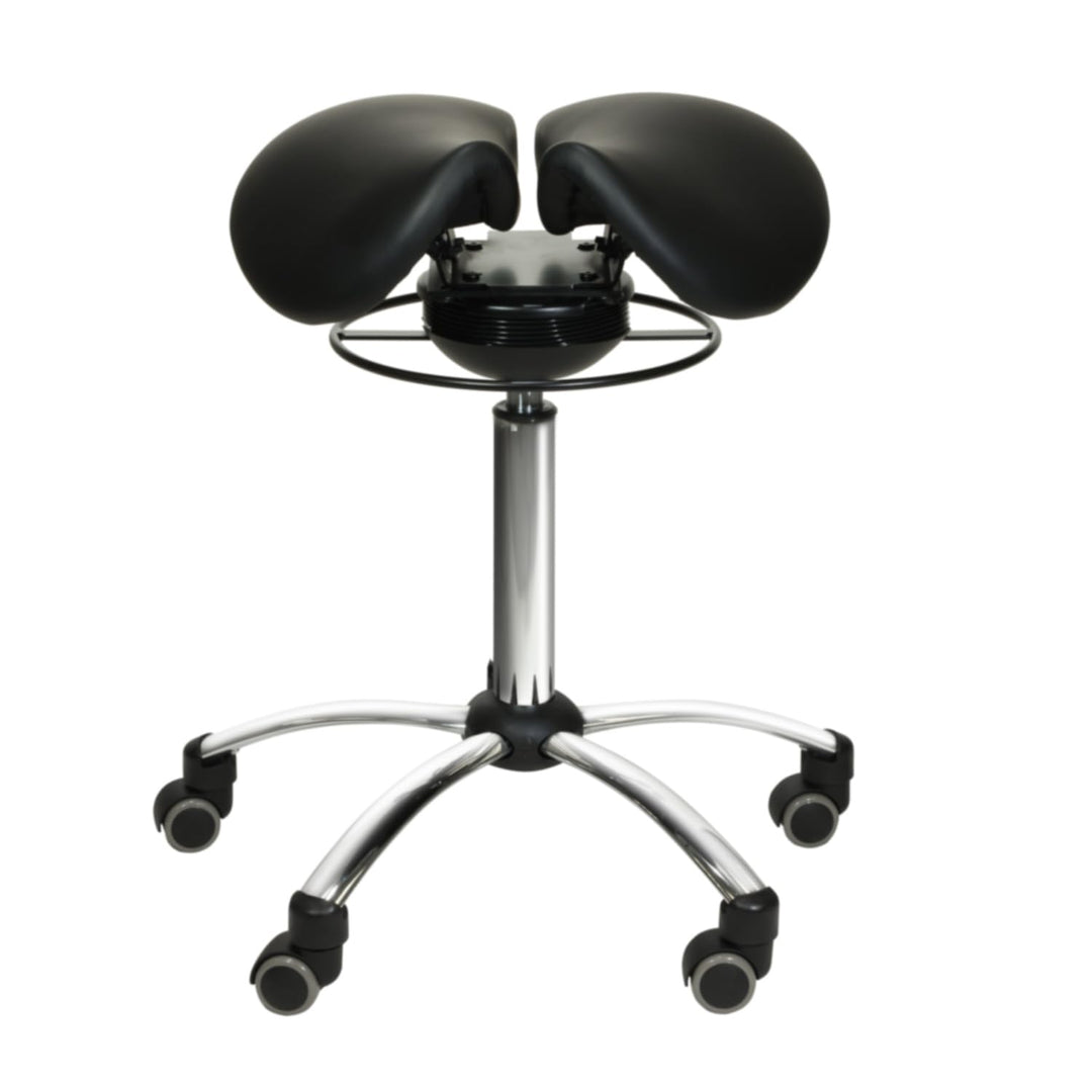 Teqler Sattelshocker mit Swing-Mechanismus schwarz