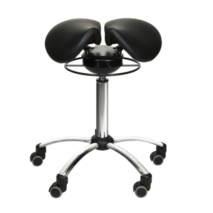 Teqler Sattelshocker mit Swing-Mechanismus schwarz