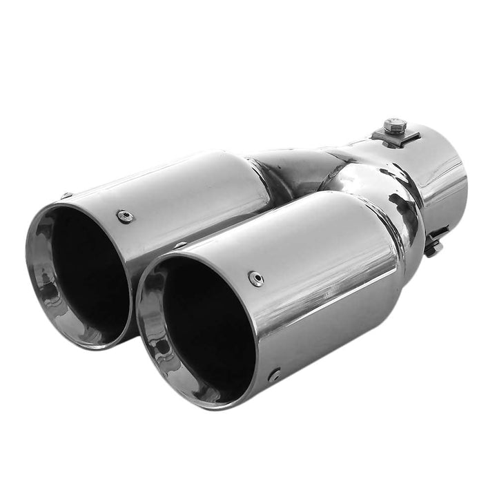 Doppel Auspuffblende Endrohr Auspuff Universell Schalldampf Doppelendrohr Sport Sportauspuff Blende