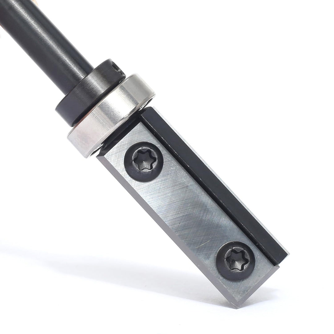 Sinoprotools Wendeplatten Bündigfräser,8mm Schaft Schnittlänge 40mm,Bündiger Fräser mit 4-seitigen A