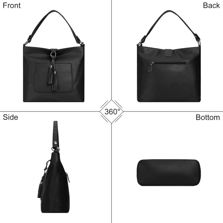 HAWEE Damen Handtasche Kunstleder Grosse Schultertasche Shopper Umhängetasche Frauen Elegante Henkel