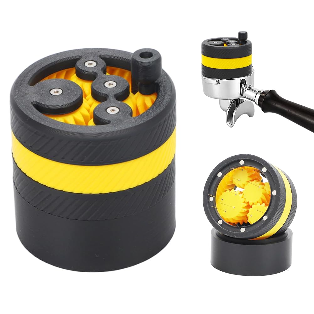 WDT Tool Espresso, Compatible with 58 mm Handle, Espresso Distributor with Planetary Spinning Gear D