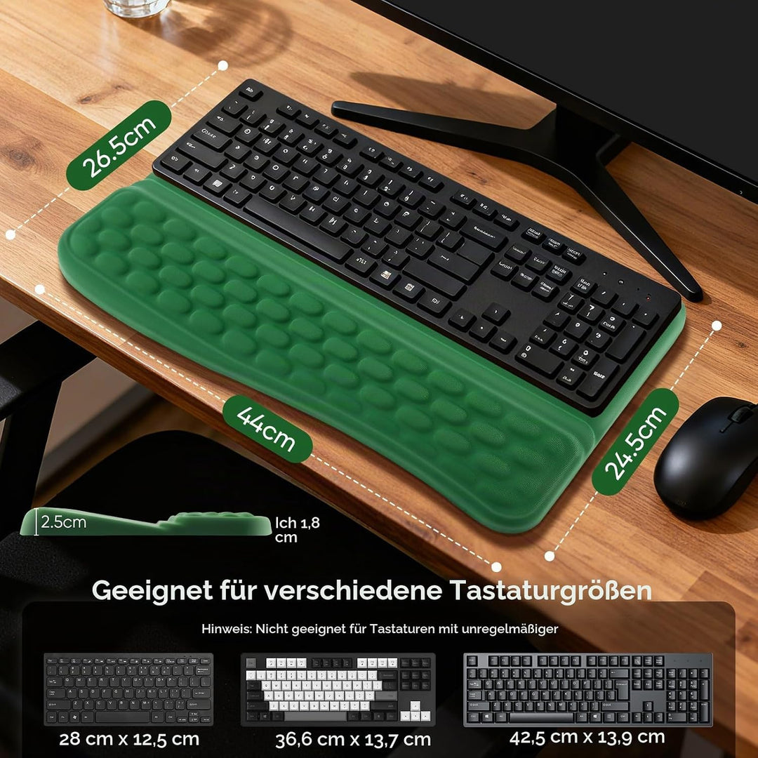 Handballenauflage Tastatur, Handstütze Tastatur Handauflage Ergonomisch, Memory-Schaum Rutschfest Ta