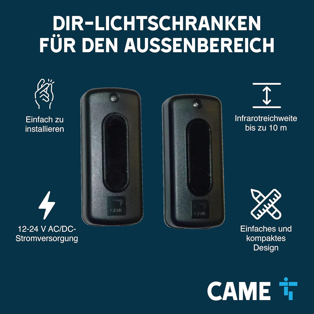 CAME 001DIR10 Infrarotlichtschranke für Tore, Reichweite 10m