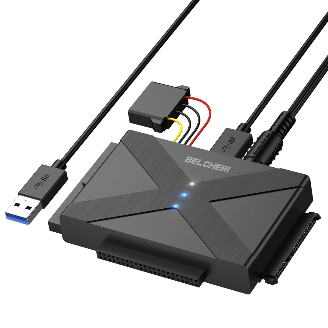 USB 3.0 auf IDE- und SATA-Adapter, externer Festplattenadapter für universelle 2,5 oder 3,5 Zoll SAT