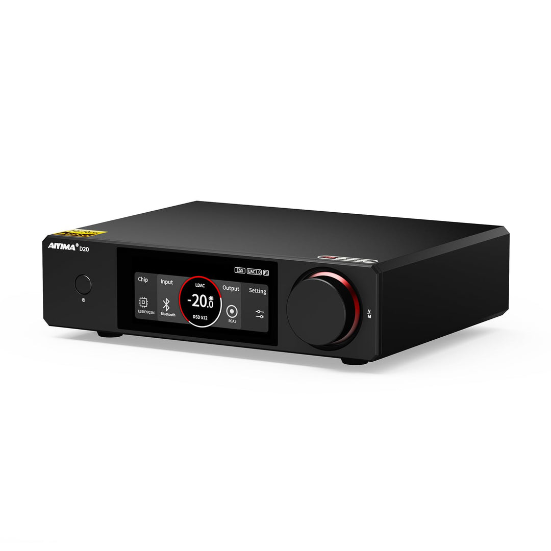 AIYIMA D20 Vollsymmetrischer Hifi-DAC mit zwei DAC-Chips ES9039Q2M AK4493S | XMOS XU316 Desktop-DAC,