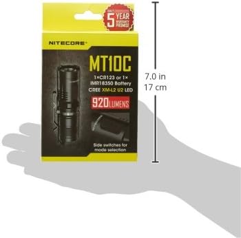 Nitecore MT10C - max. 920 Lumen, 5 Leuchtstufen, inkl. Batterien